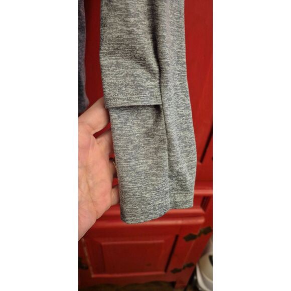 Nike Peloton Collab Wom XS Dri-Fit Tiffany Green Logo Spellout Heather Gray EUC - Picture 4 of 5